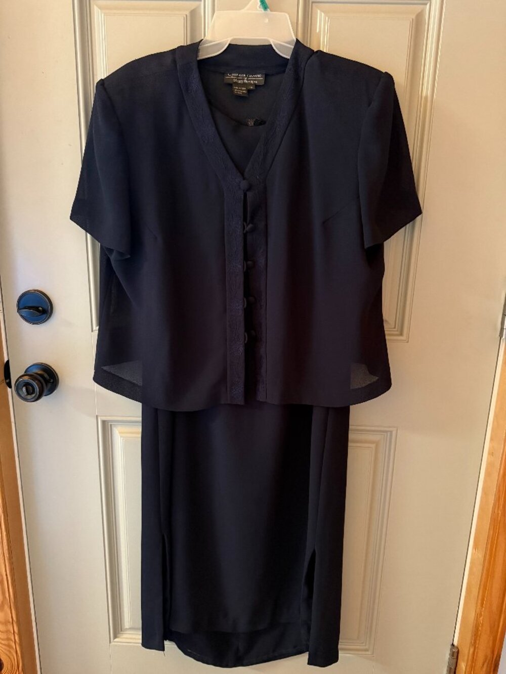 Cynthia Howie for Maggy Boutique Dress Navy Blue Size 16 Like New